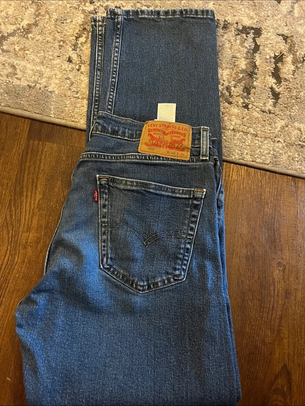 Levi's 505 Men's Dark Blue Straight Leg Jeans